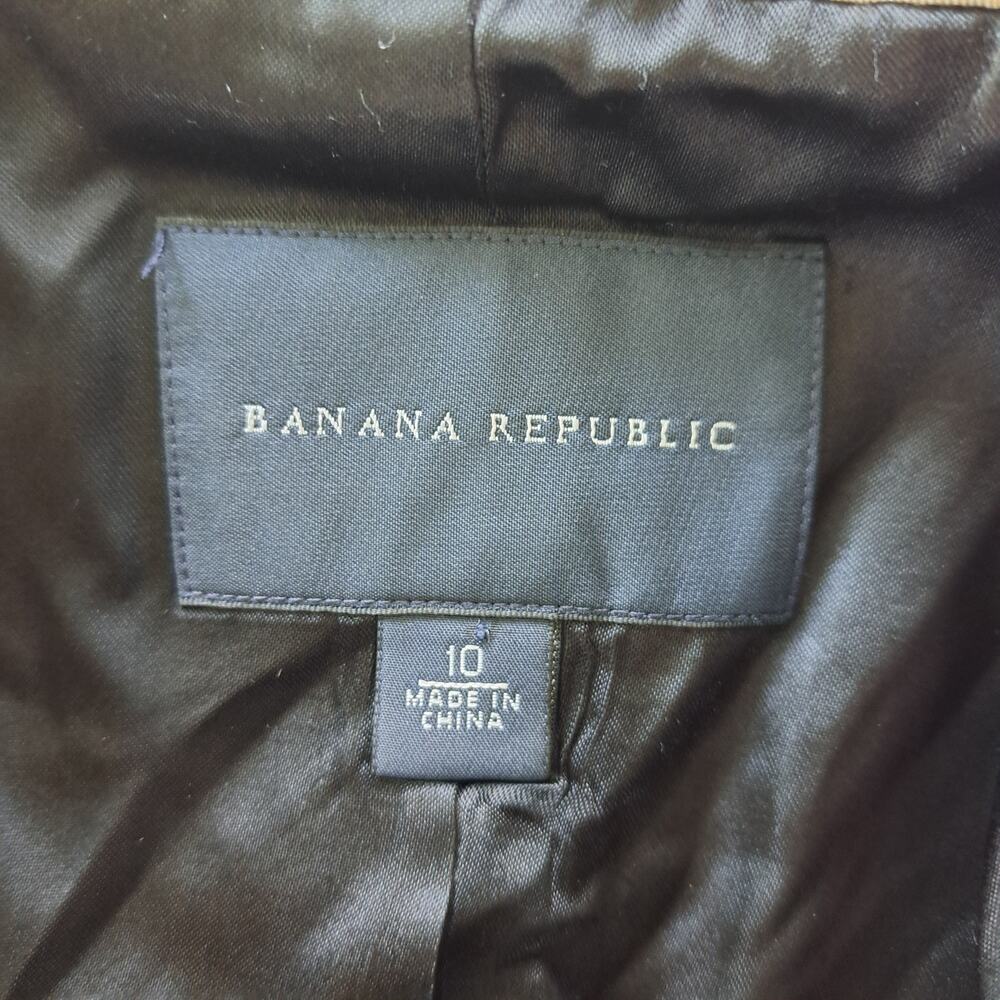 BANANA REPUBLC Black Velvet One-Button Blazer Jacket Size 10 Dressy Work Casual - Picture 4 of 7